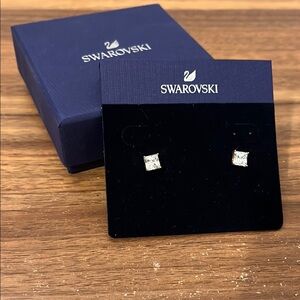 Swarovski Gold Crystal Stud Earrings